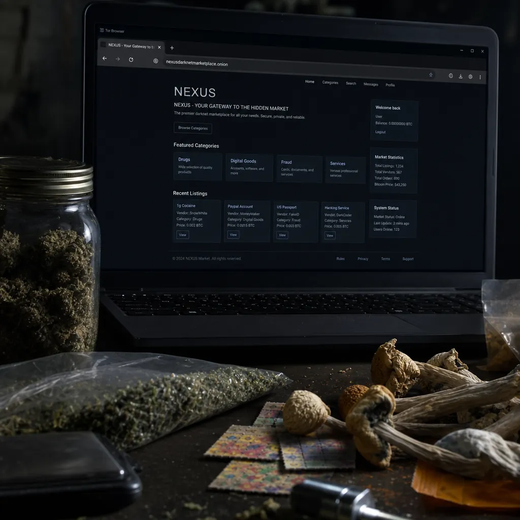 Dark market interface preview