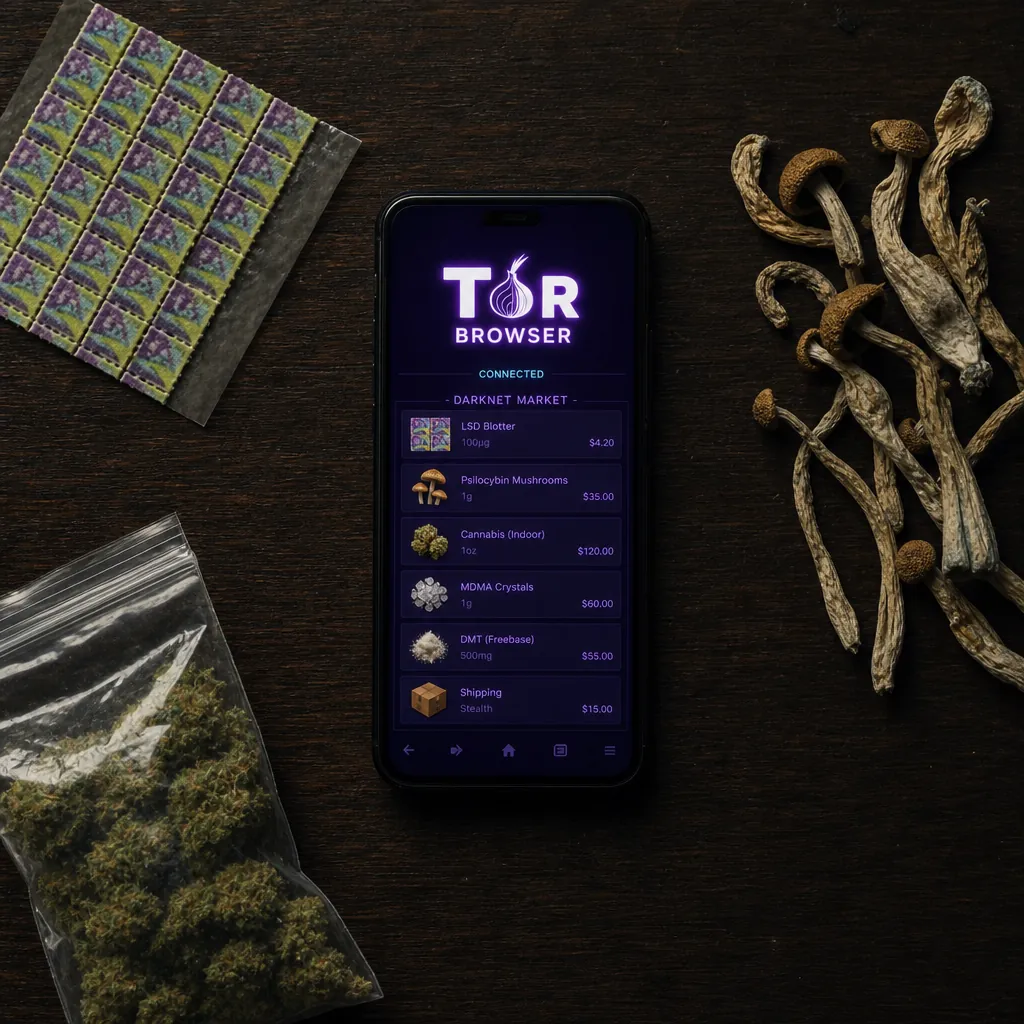 Darknet drug market interface preview